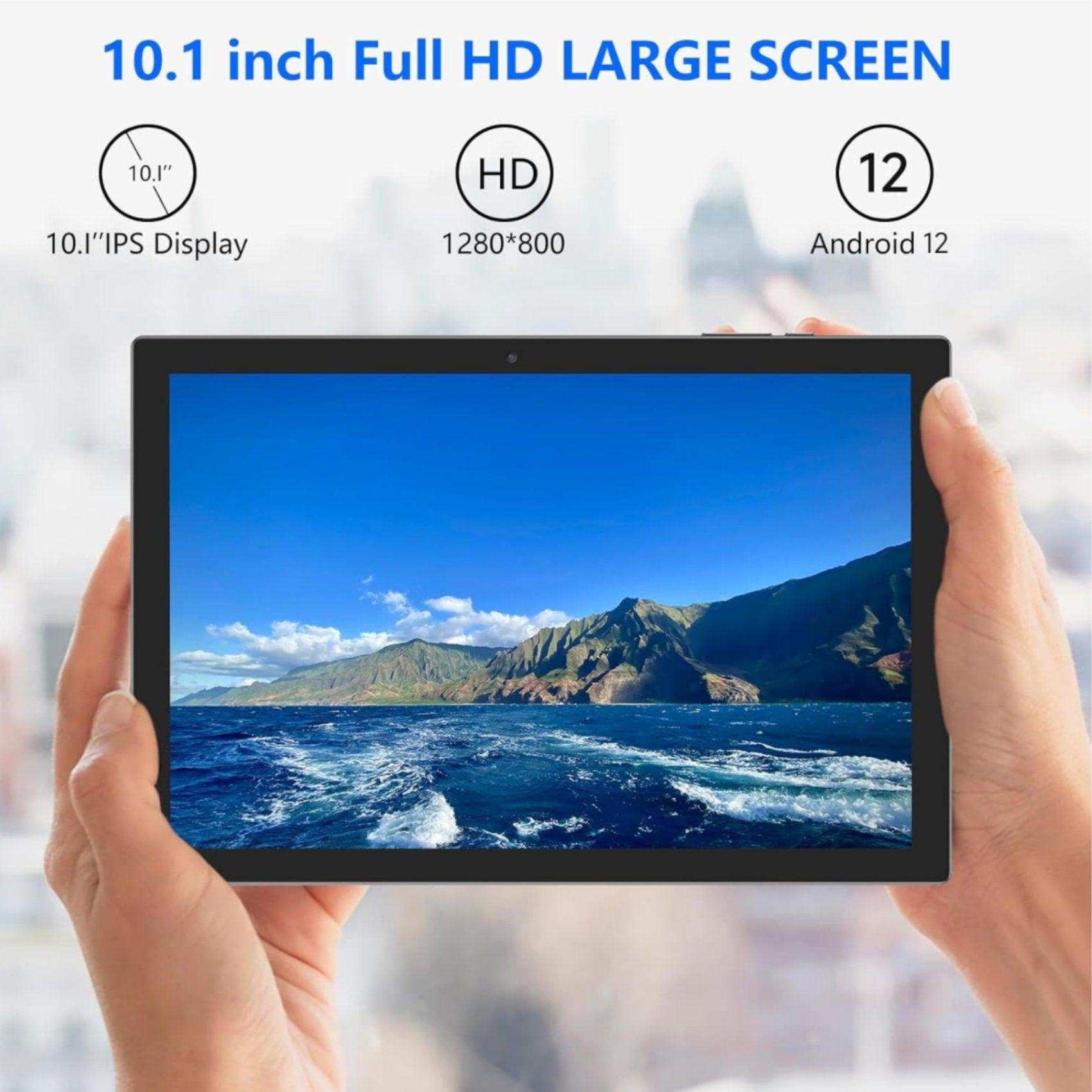 TUTT 10” Tablet Android 13 Keyboard, Mouse, Case, Stylus, 128GB ROM+12GB RAM | Dual Camera CP20 128GB SanDisk