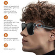 TUTT Bluetooth Smart Glasses Anti-Blue Ray UV | Wireless Call & Music AI Voice & Camera Control Sunglasses | E13-C Test Kit | Replaceable With Prescription