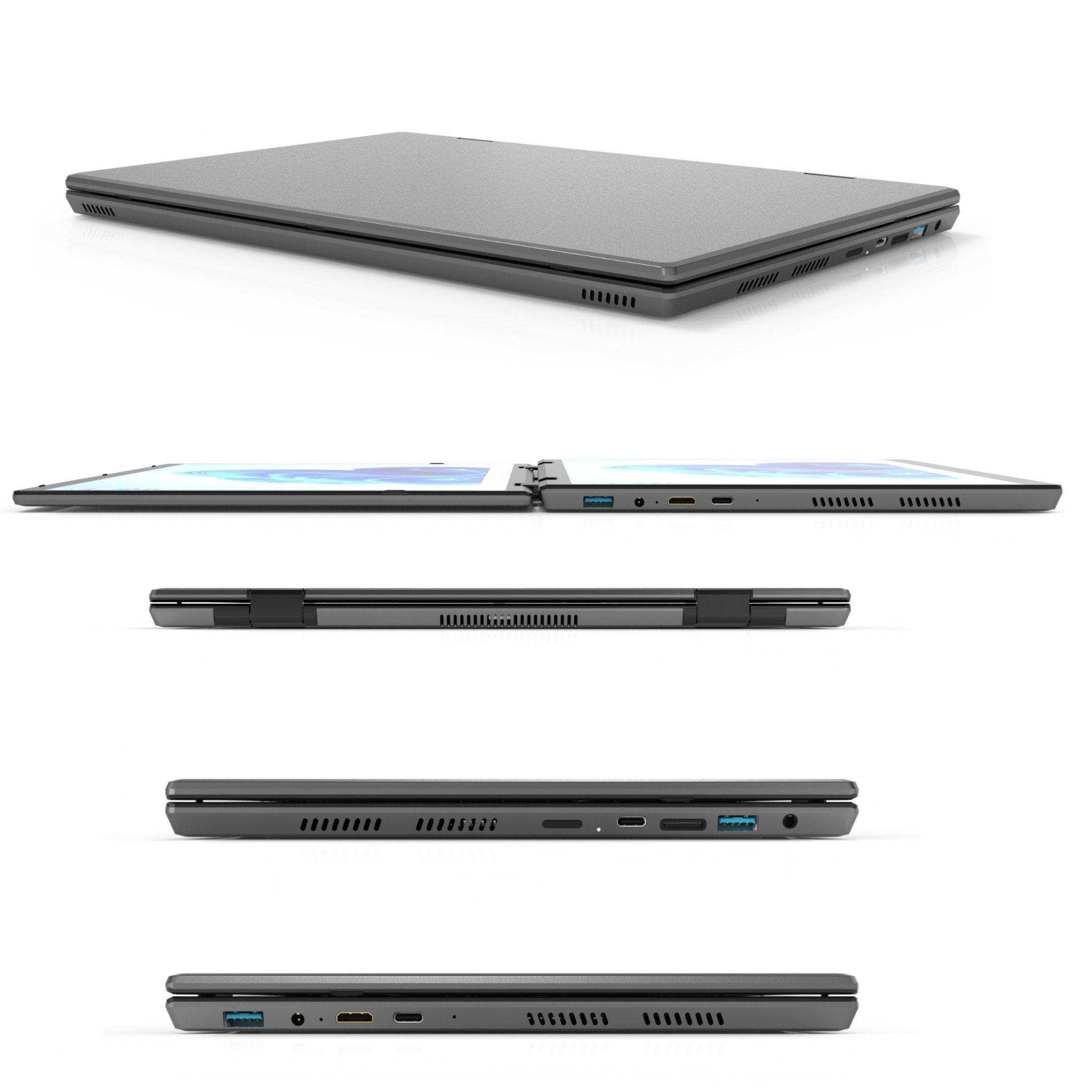 TUTT E140D 2.2K 14''  IPS 2-in-1 Laptop  Dual Touch Screen 360° Flip Notebook Gary With Stand Keyboard (1 TB SSD/ 32 GB RAM) | Intel® N95 2.4G/5G WIFI | Windows 11 Pro Mouse