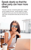 TUTT E8 Smart Bluetooth Sunglasses | AI Voice Assistance Call & Music | HD UV Protection | Anti-Blue Ray