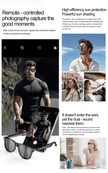 TUTT E8 Smart Bluetooth Sunglasses | AI Voice Assistance Call & Music | HD UV Protection | Anti-Blue Ray