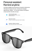 TUTT E8 Smart Bluetooth Sunglasses | AI Voice Assistance Call & Music | HD UV Protection | Anti-Blue Ray