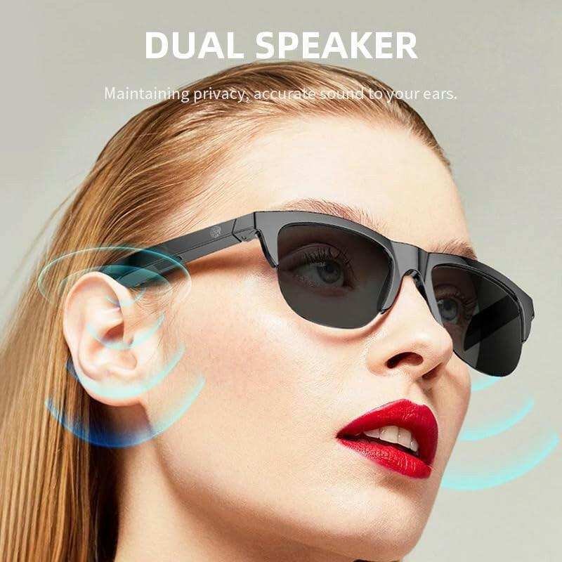 TUTT F6 Bluetooth Smart Sunglasses | Microphone | TR90 Frame | HD UV Protection Wireless Call & Music | Anti Blue Ray | Touch Control | Blue Ray Test Kit | Gift for Men Women