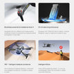 TUTT H25 4K HD GPS Mini Drone for Foldable RC Quadcopter, 5G Transmission 20 Flight Time, Brushless Motor, Auto return, Follow & Orbit & Pointway Intelligence 3D Flip Modes 2* Batt