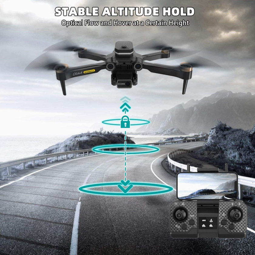 TUTT H25 4K HD GPS Mini Drone for Foldable RC Quadcopter, 5G Transmission 20 Flight Time, Brushless Motor, Auto return, Follow & Orbit & Pointway Intelligence 3D Flip Modes 2* Batt