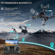 TUTT H25 4K HD GPS Mini Drone for Foldable RC Quadcopter, 5G Transmission 20 Flight Time, Brushless Motor, Auto return, Follow & Orbit & Pointway Intelligence 3D Flip Modes 2* Batt