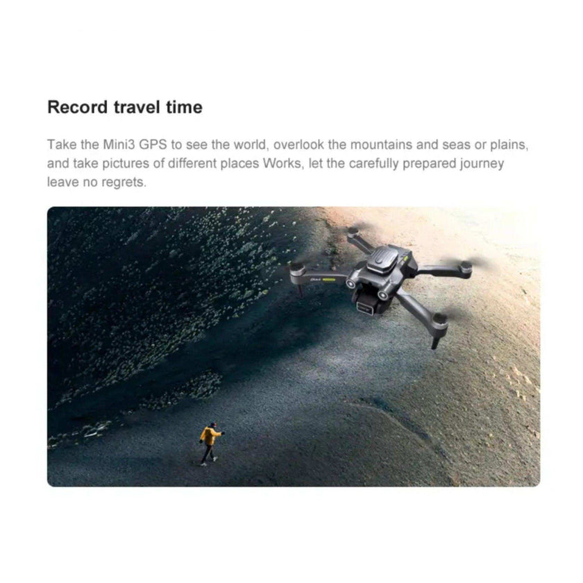 TUTT H25 4K HD GPS Mini Drone for Foldable RC Quadcopter, 5G Transmission 20 Flight Time, Brushless Motor, Auto return, Follow & Orbit & Pointway Intelligence 3D Flip Modes 2* Batt