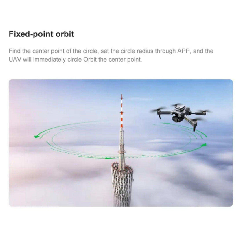 TUTT H25 4K HD GPS Mini Drone for Foldable RC Quadcopter, 5G Transmission 20 Flight Time, Brushless Motor, Auto return, Follow & Orbit & Pointway Intelligence 3D Flip Modes 2* Batt