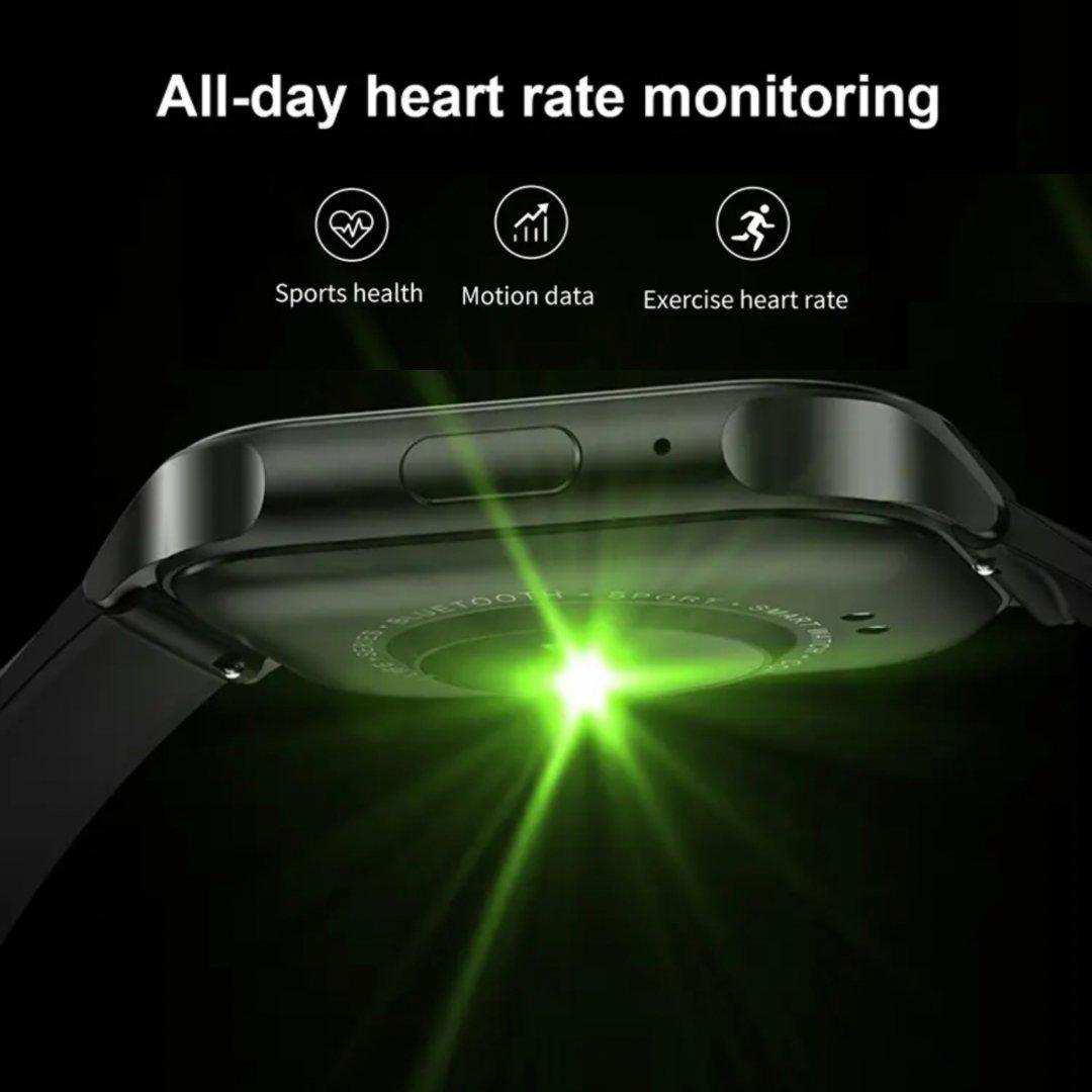 TUTT Classic Smartwatch AMOLED 2.04” Screen | GPS Exercise SpO2 Stress & Sleep Monitoring Calorie & Activity Tracker IP67 Men Women Smart Watch Two Straps Steel+ Rubber H6