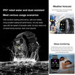 TUTT Classic Smartwatch AMOLED 2.04” Screen | GPS Exercise SpO2 Stress & Sleep Monitoring Calorie & Activity Tracker IP67 Men Women Smart Watch Two Straps Steel+ Rubber H6
