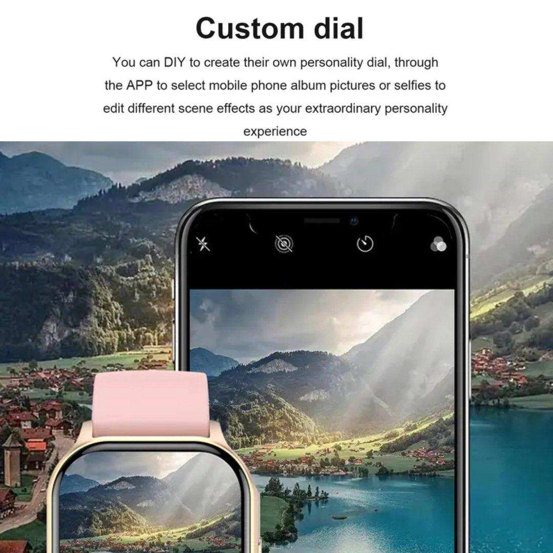 TUTT Classic Smartwatch AMOLED 2.04” Screen | GPS Exercise SpO2 Stress & Sleep Monitoring Calorie & Activity Tracker IP67 Men Women Smart Watch Two Straps Steel+ Rubber H6