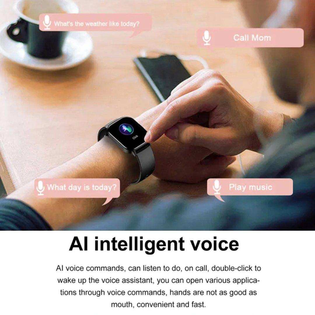 TUTT Classic Smartwatch AMOLED 2.04” Screen | GPS Exercise SpO2 Stress & Sleep Monitoring Calorie & Activity Tracker IP67 Men Women Smart Watch Two Straps Steel+ Rubber H6