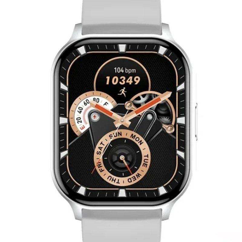 TUTT Classic Smartwatch AMOLED 2.04” Screen | GPS Exercise SpO2 Stress & Sleep Monitoring Calorie & Activity Tracker IP67 Men Women Smart Watch Two Straps Steel+ Rubber H6