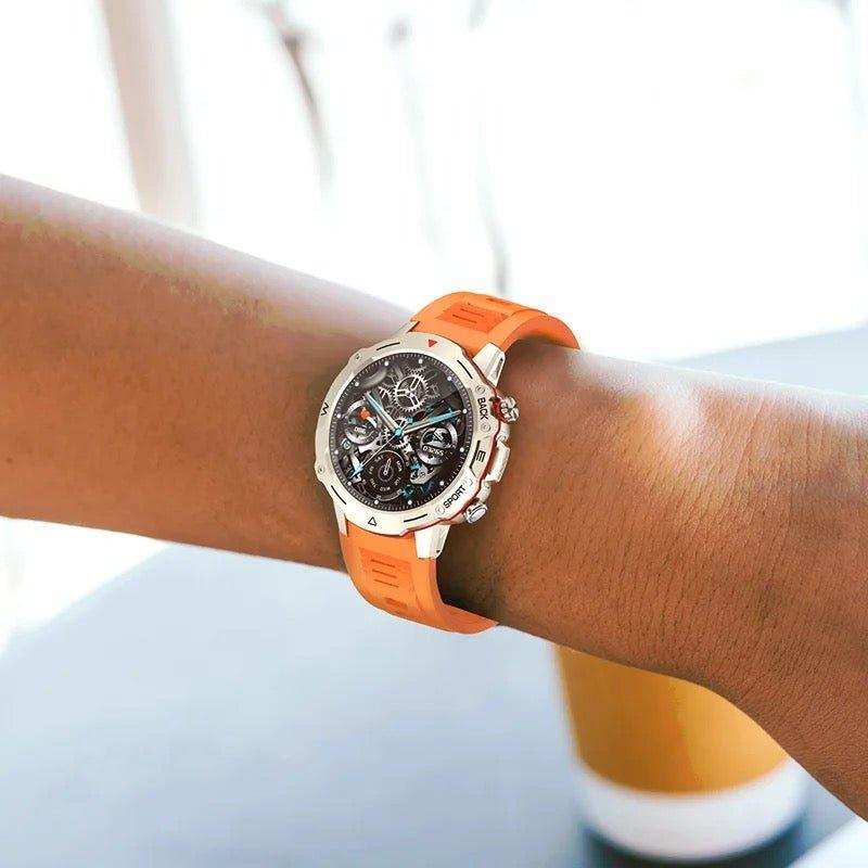 TUTT H9 Men Outdoor Sport Smart Watch with Speaker Activity Fitness Tracker SmartWatch Health Stress & Sleep Monitoring | 128 Memory | AI Voice IP67 GPS Exercise