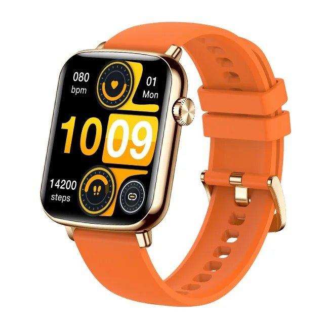 TUTT H90 Men and Women Fashion Smart Watch Reloj BT Call Fashion Design with 1.81 inch HD Screen Heart Rate Monitor Fitness Tracking |Two Straps Rubber &Steel
