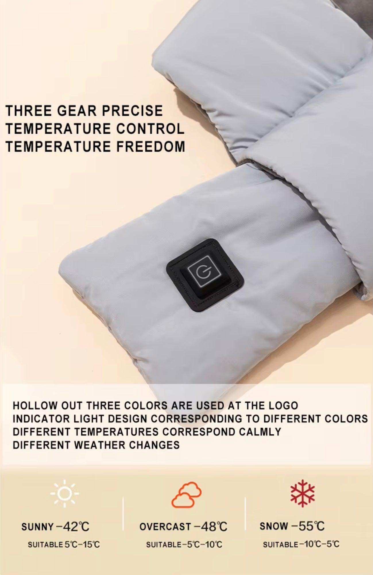 TUTT Heated Scarf Unisex | 5,000 mAh Power Bank | 3 Heat Levels | Neck Shoulder Back Heating Pad | Ideal Gift for Cold Weather