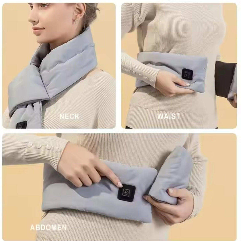 TUTT Heated Scarf Unisex | 5,000 mAh Power Bank | 3 Heat Levels | Neck Shoulder Back Heating Pad | Ideal Gift for Cold Weather