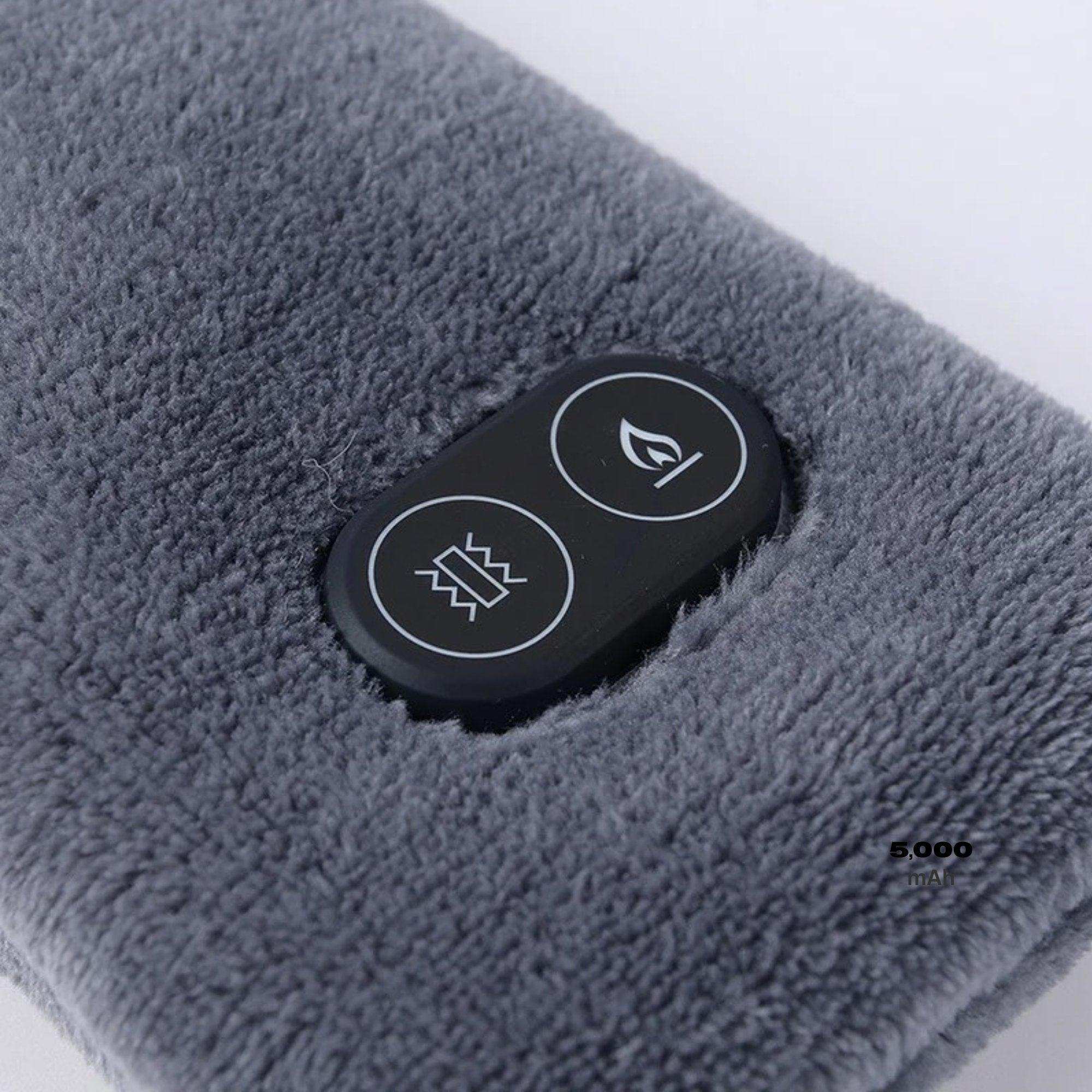 TUTT Heated Scarf with Neck Vibrating Massager | 5,000 mAh Power Bank | 3 Heat and Vibration Levels | Unisex Electric Neck and Shoulder Heating Pad | Ideal Winter Gift