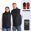 TUTT Heated Vest Jacket Unisex 9 Heat Zones | 10,000 mAh Power Bank | 3 Temperature Levels | Electric Heating Clothing | One Size Large