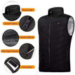 TUTT Heated Vest Jacket Unisex 9 Heat Zones | 10,000 mAh Power Bank | 3 Temperature Levels | Electric Heating Clothing | One Size Large