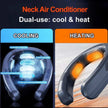 TUTT Heating and Cooling Neck Fan | 3 Semiconductor Plates | 6000 mAh 2 in 1 Wearable Air Conditioner | Metal Shell | Navy Blue