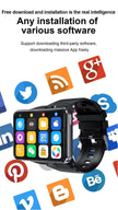 TUTT iS9 4G Smart Watch Phone Android 2.8” AMOLED IPS Screen 5+13 MP Dual Camera 4GB+64GB Quad-Core CPU, IP67 Waterproof, 4G/LTE Call, GPS, WiFi, Sports Fitness, Health Tracker