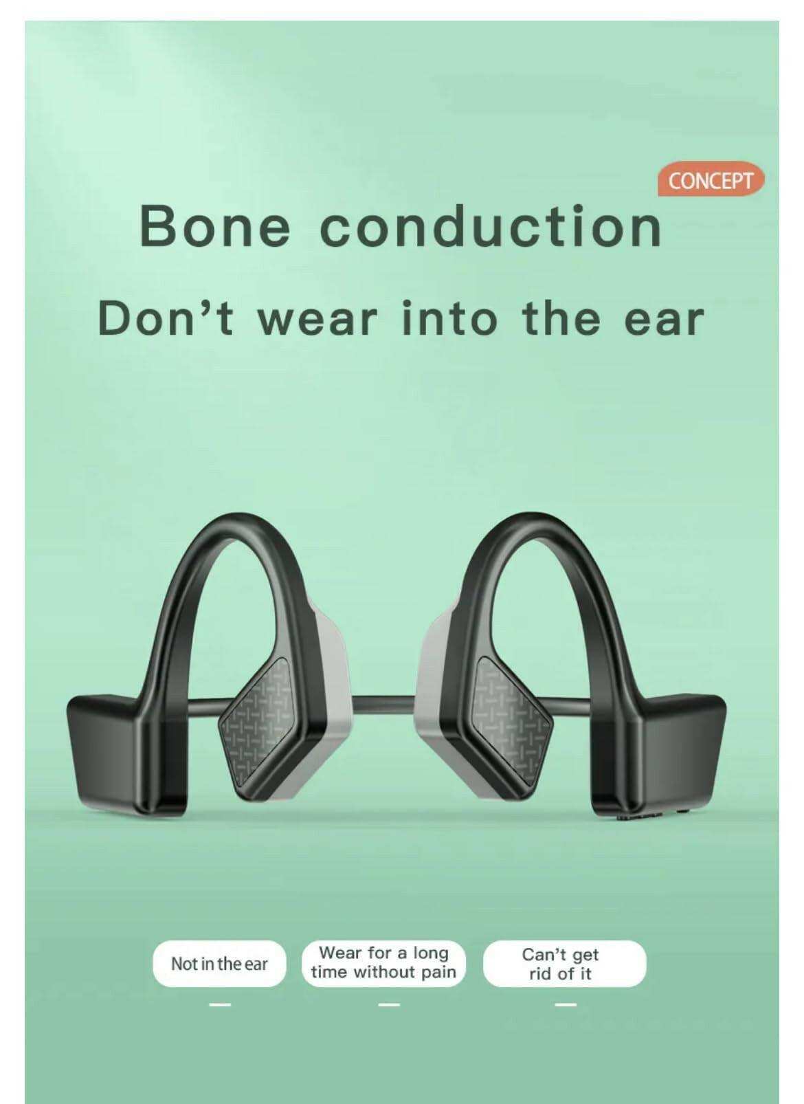 TUTT K08 Headphones with Bone Conduction Earphone Wireless Headset TWS Sports Waterproof Open Ear