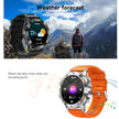 TUTT Smart Watch for Men Metal Case | Military Rugged Smartwatch BT Call Health & Fitness | 2 Straps (Rubber Metal) K52 LIGE