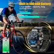 TUTT Smart Watch for Men Metal Case | Military Rugged Smartwatch BT Call Health & Fitness | 2 Straps (Rubber Metal) K52 LIGE