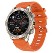 TUTT KC86 AMOLED Zinc Alloy Rugged Outdoor Smart Watch | Compass Barometer Altimeter 1 ATM Waterproof Emergency LED Flashlight | Sport Health Monitor Men Women Long 450 mAh Battery