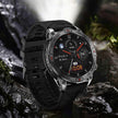 TUTT KC86 AMOLED Zinc Alloy Rugged Outdoor Smart Watch | Compass Barometer Altimeter 1 ATM Waterproof Emergency LED Flashlight | Sport Health Monitor Men Women Long 450 mAh Battery