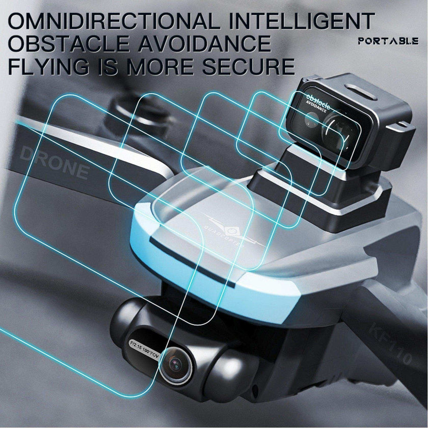 TUTT KF110 Professional 5G MINI Drone Dual 4K Cameras Optical Flow Mechanical + EIS Stabilization 226g Brushless Motor Laser Obstacle Avoidance Follow/Orbit/Waypoint Modes 2* Batteries