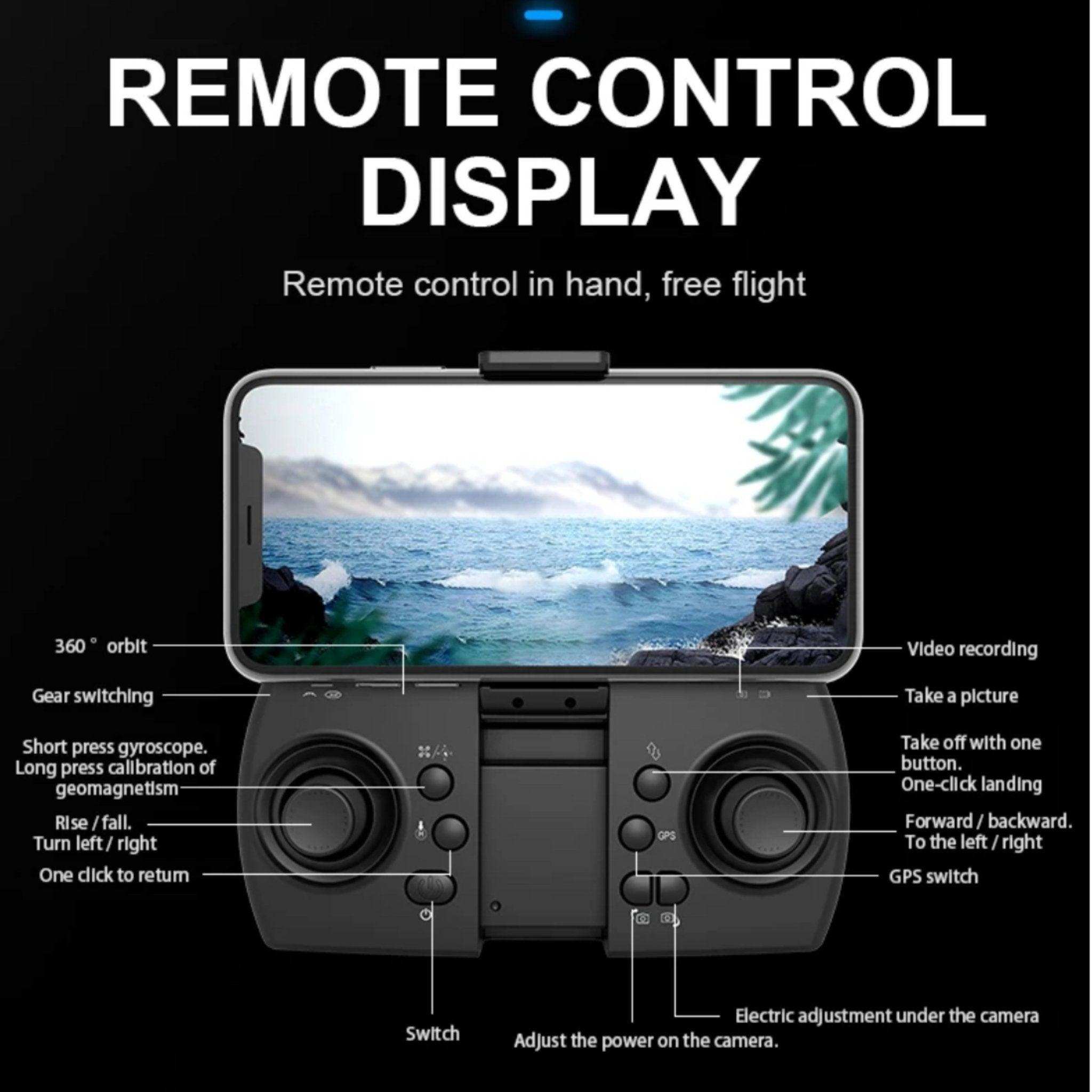 TUTT KF613 5G WiFi GPS Mini Drone Brushless Motor RC Quadcopter 4K HD Camera Obstacle Avoidance Gimbal Intelligence Follow Me and Orbit Modes Quadcopter 2* Batteries