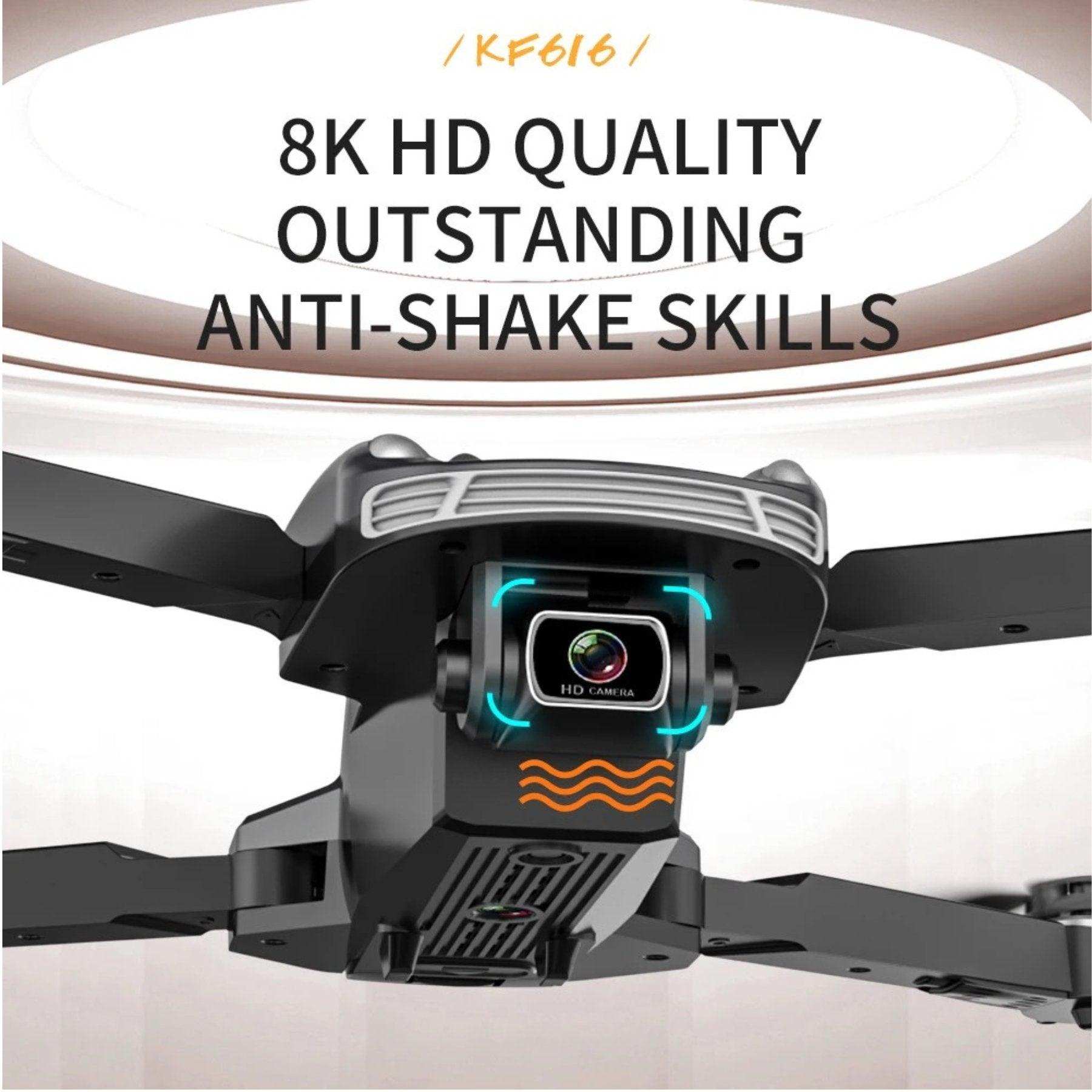 TUTT KF616 4K HD RC Dual Camera Mini Drone 360° Infrared Obstacle Avoidance Photography Quadcopter Drone 2 Batteries