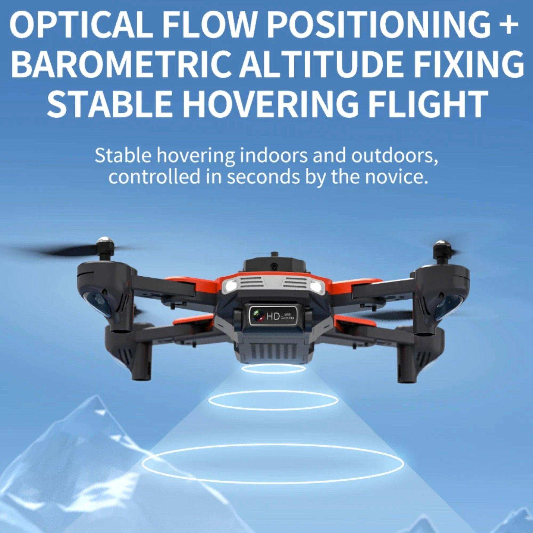 TUTT KF617 Mini Drone 4K Dual Camera Drone Infrared Obstacle Avoidance Optical Flow Foldable Quadcopter Height Hold Follow, Orbit, Waypoint Modes 2* Batteries