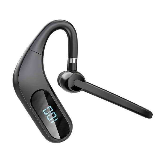 TUTT KJ12 Pro Wireless Single Stereo Headset with Microphone LED Display Stereo Handsfree Single Headset with Microphone for Trucker Business Travel Driving