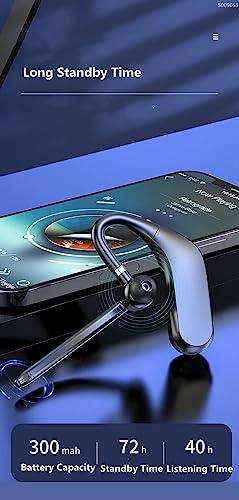TUTT KJ12 Pro Wireless Single Stereo Headset with Microphone LED Display Stereo Handsfree Single Headset with Microphone for Trucker Business Travel Driving