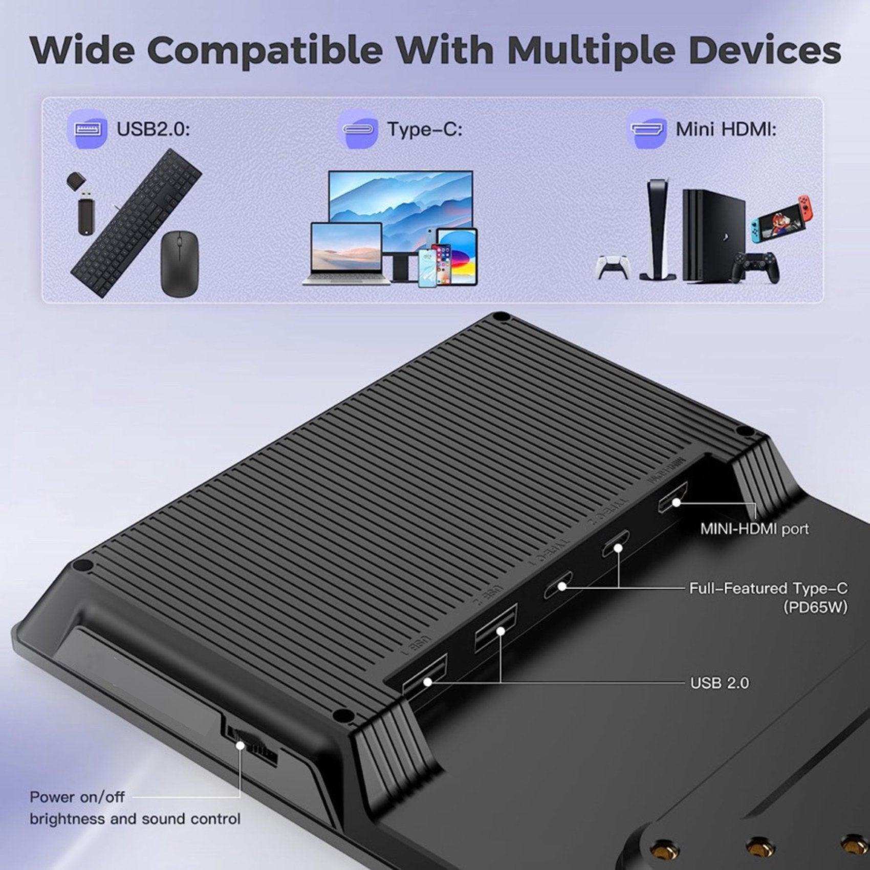 TUTT L1 Portable Laptop Cellphone Monitor Extender 12.3