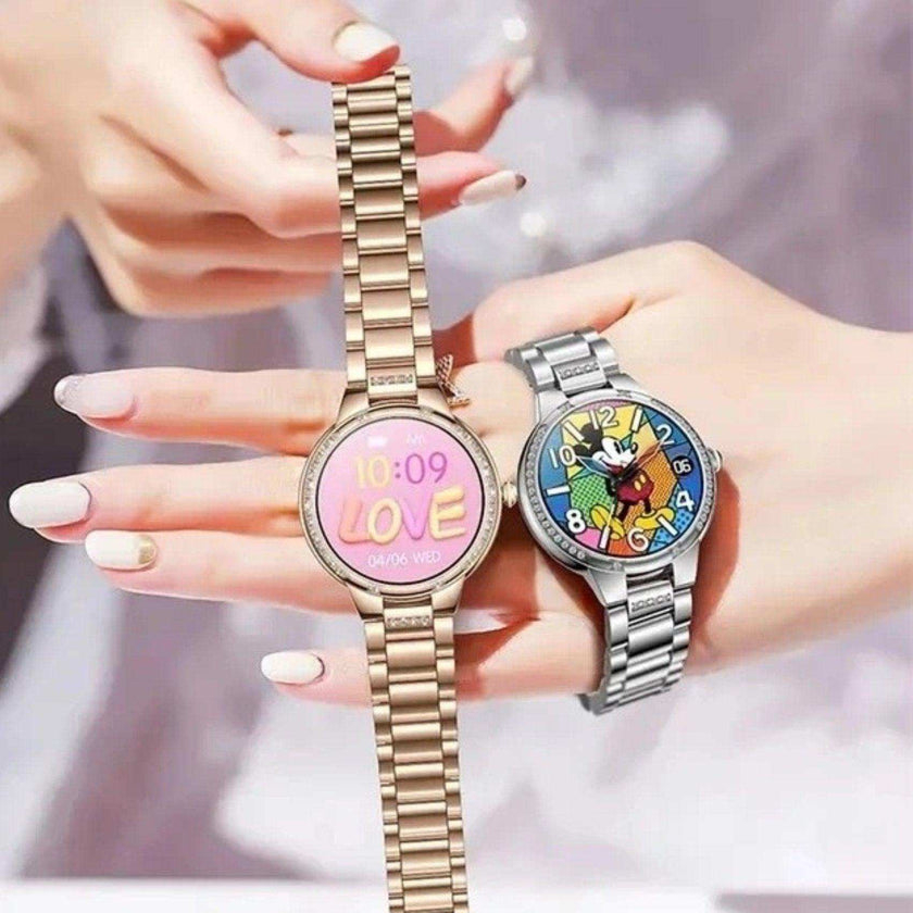 TUTT L6 Classic Ladies AMOLED Screen Women Health Smart Watch Pedometer BT Calling Voice Assistant Smartwatch