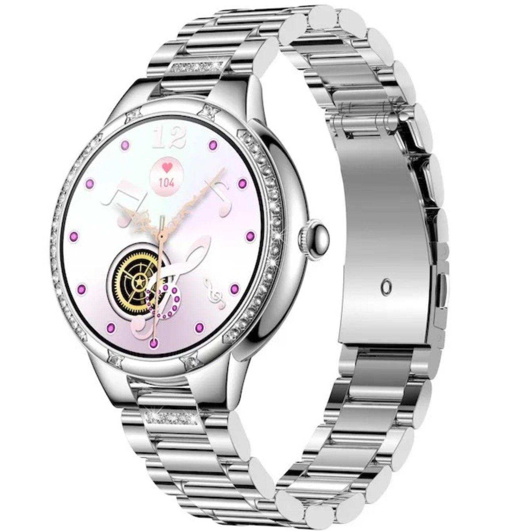 TUTT L6 Classic Ladies AMOLED Screen Women Health Smart Watch Pedometer BT Calling Voice Assistant Smartwatch