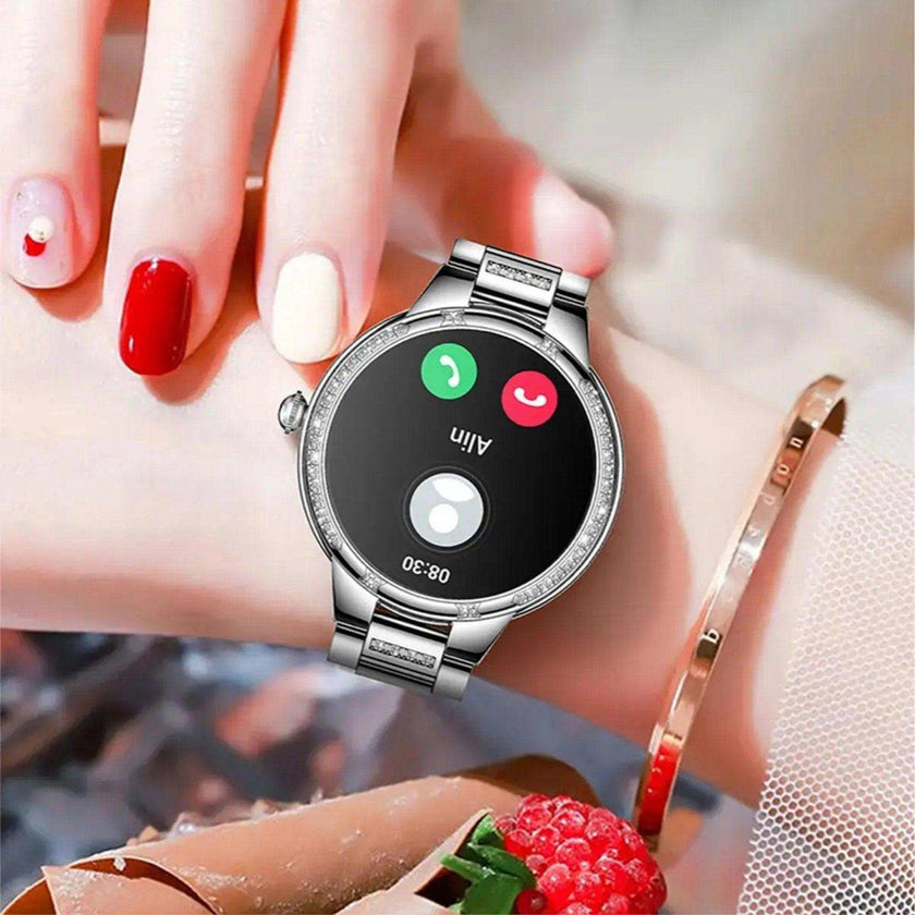 TUTT L6 Classic Ladies AMOLED Screen Women Health Smart Watch Pedometer BT Calling Voice Assistant Smartwatch