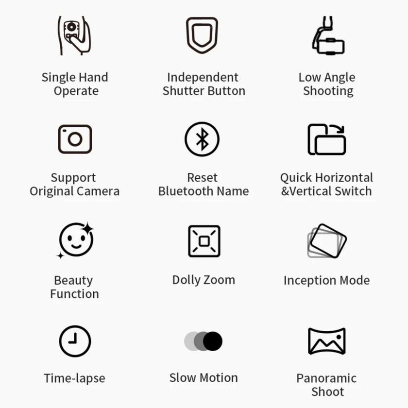 TUTT L7C Pro + AI Module | 3 Axis Smartphone Selfie Stick Phone Gimbal Stabilizer | Auto Face Tracking