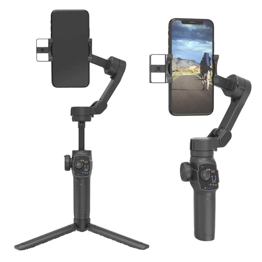 TUTT L9 + AI Module | 3 Axis Pro Handheld Anti-shake Smartphone Selfie Stick Phone Gimbal Stabilizer with Extendable Rod, Light Tripod and AI Auto Face Tracking Module Vlog YouTube