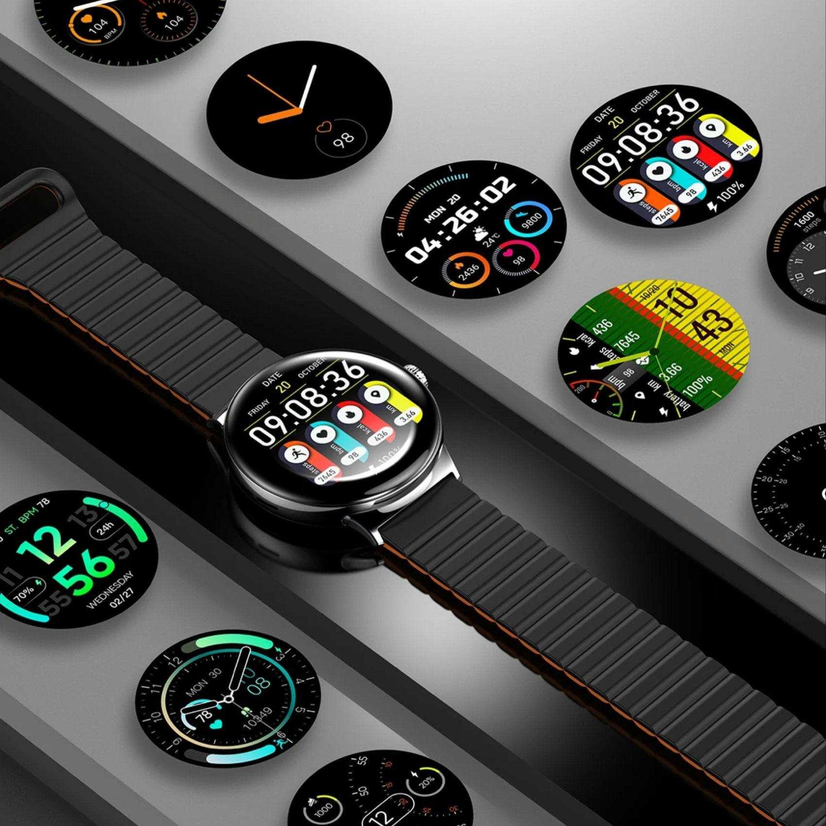 TUTT LA9 AMOLED Women Pocket Smart Watch 1.43 inch With Quick-detach Straps Sport Fitness 2 in 1 Smartwatch Black
