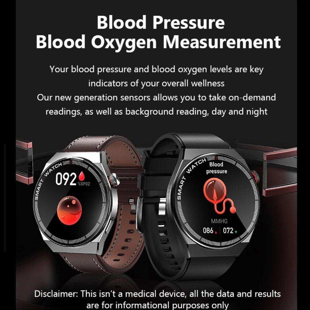TUTT Classic Smartwatch For Men | Titanium Alloy | NFC Function Health & Fitness Tracker IP68 Waterproof Bands (2)  LX3