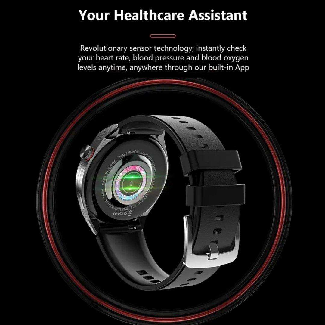 TUTT Classic Smartwatch For Men | Titanium Alloy | NFC Function Health & Fitness Tracker IP68 Waterproof Bands (2)  LX3
