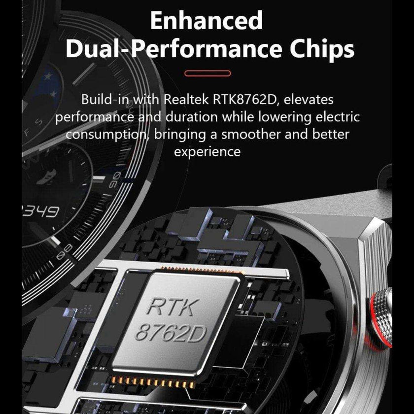 TUTT Classic Smartwatch For Men | Titanium Alloy | NFC Function Health & Fitness Tracker IP68 Waterproof Bands (2)  LX3
