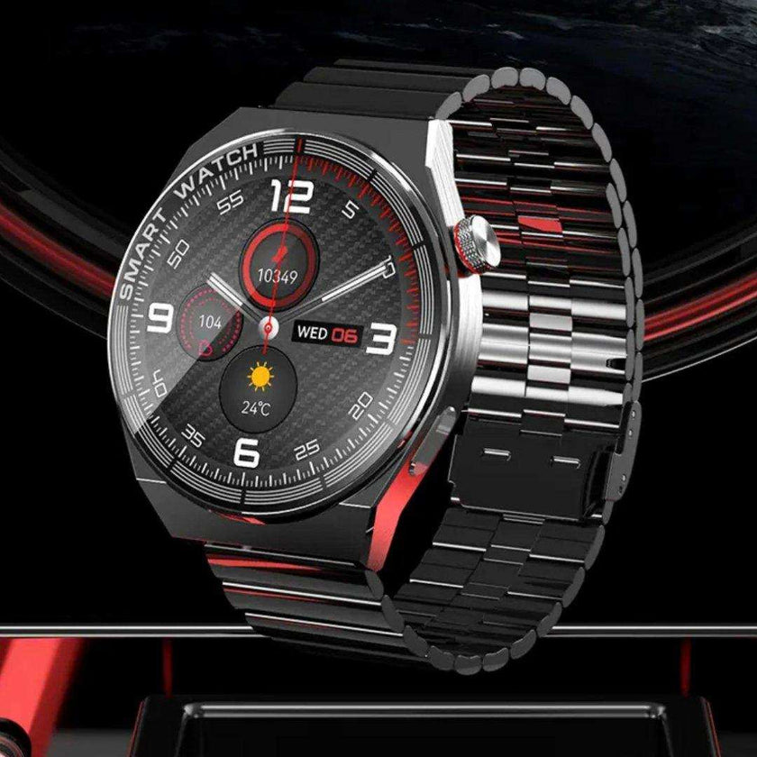 TUTT Classic Smartwatch For Men | Titanium Alloy | NFC Function Health & Fitness Tracker IP68 Waterproof Bands (2)  LX3