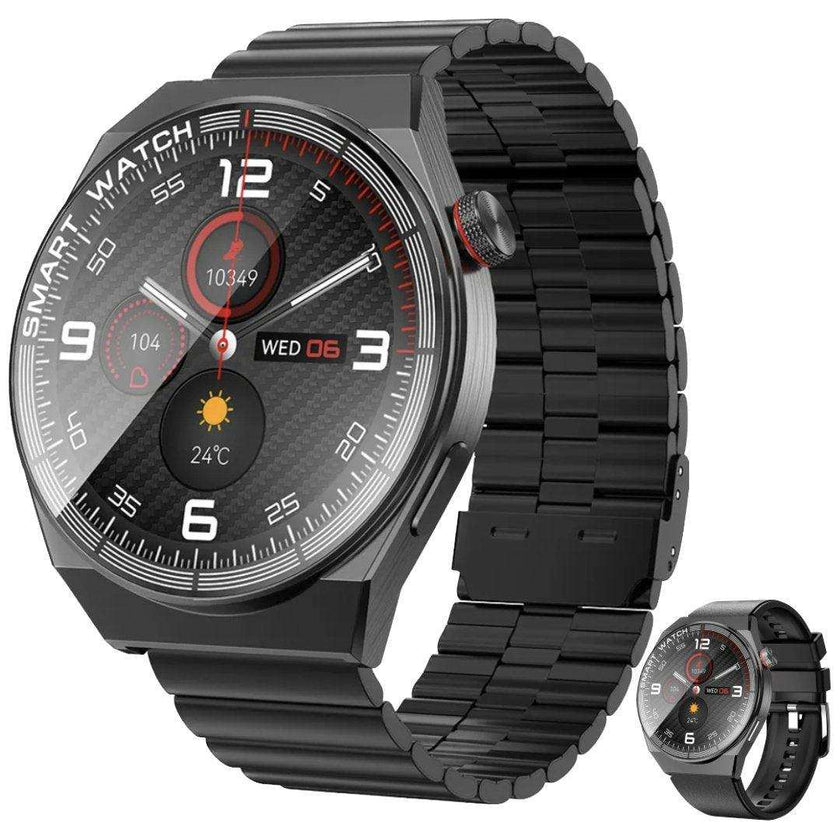TUTT Classic Smartwatch For Men | Titanium Alloy | NFC Function Health & Fitness Tracker IP68 Waterproof Bands (2)  LX3