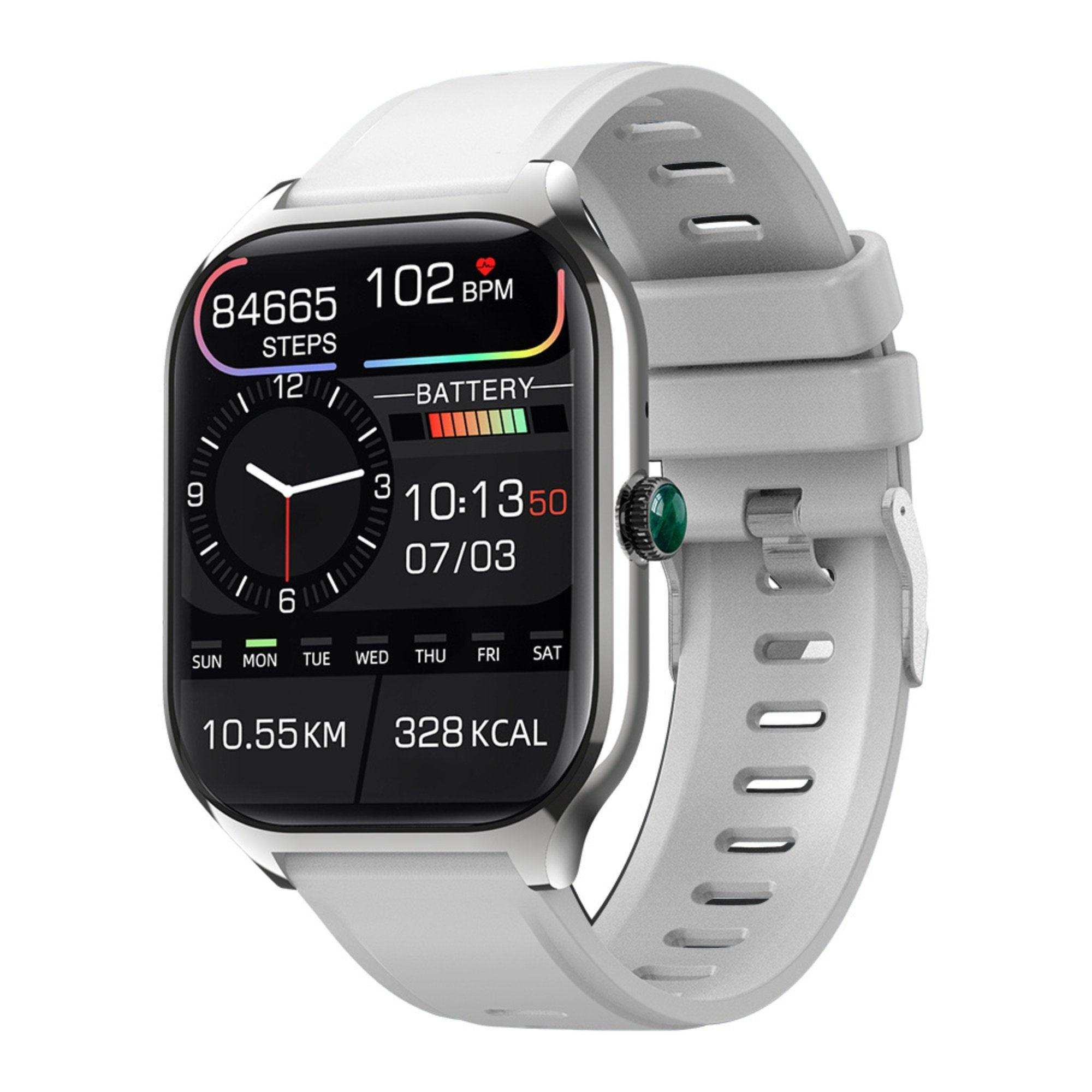 TUTT Smartwatch for Men and Women, 2.01” Dial, Waterproof, Bluetooth Calling, Blood Oxygen & Heart Rate Monitor  LX7